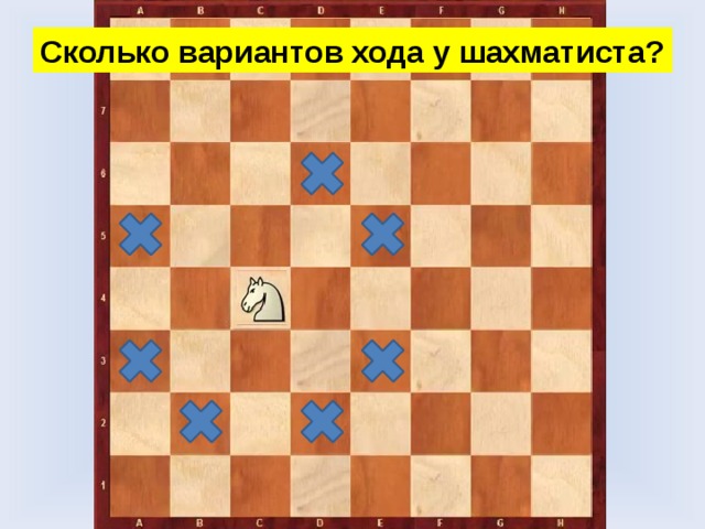 Сколько вариантов хода у шахматиста?