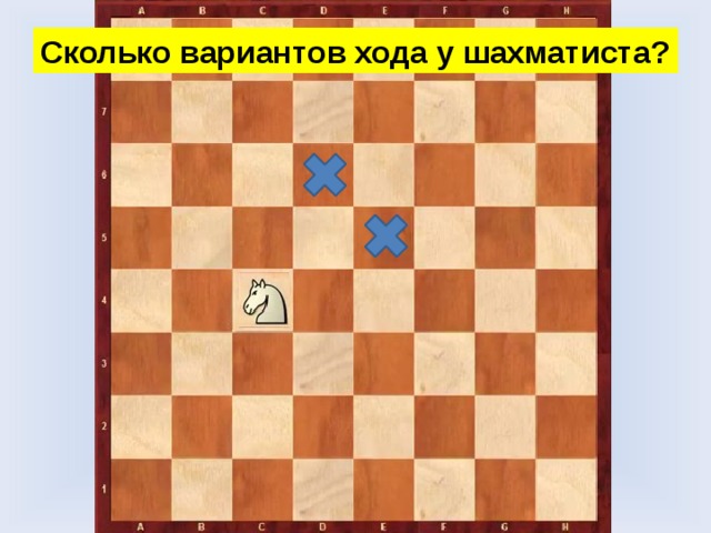 Сколько вариантов хода у шахматиста?