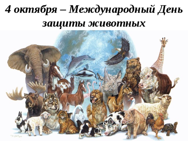 4 октября – Международный День защиты животных