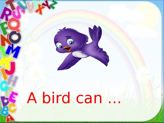 A bird can ...