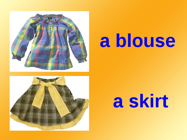 a blouse a skirt