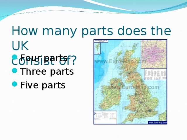How many parts does the UK  consist of?