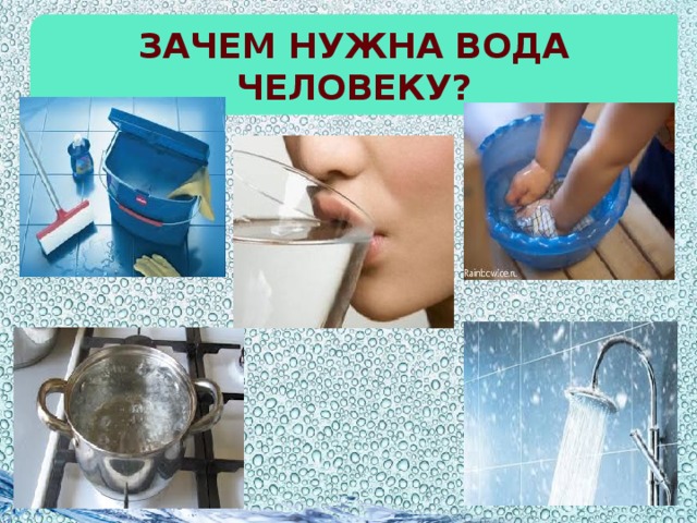 Зачем нужна вода 3 класс. Зачем нужна вода. Вода и человек. Зачем человеку вода для детей.