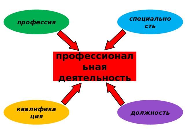 профессия специальность профессиональная деятельность квалификация должность