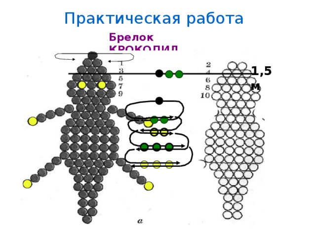 Практическая работа Брелок КРОКОДИЛ 1,5 м