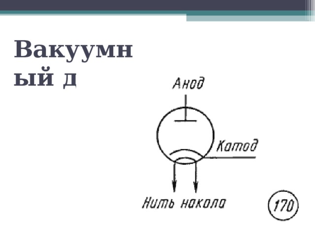 Начертив схему опыта объясните принцип работы вакуумного диода