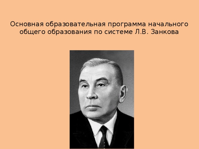 Основная образовательная программа начального общего образования по системе Л.В. Занкова