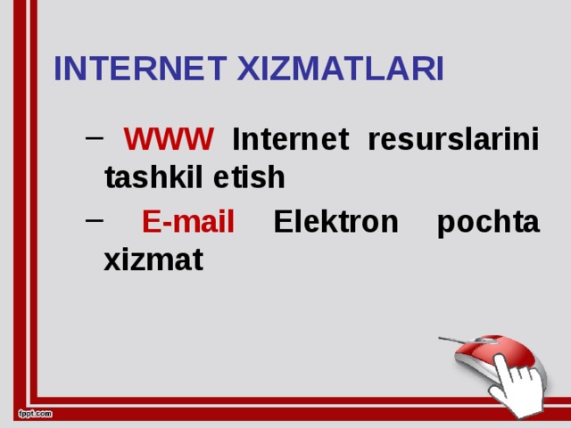 INTERNET XIZMATLARI