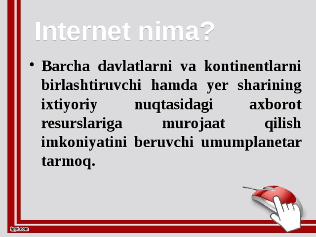 Internet nima?