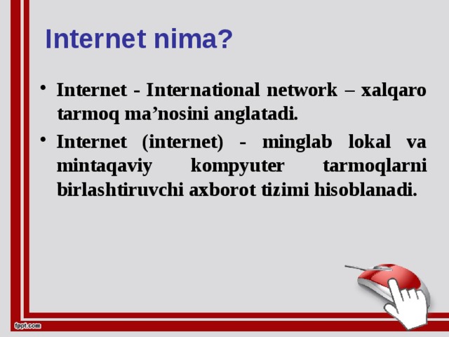 Internet nima?