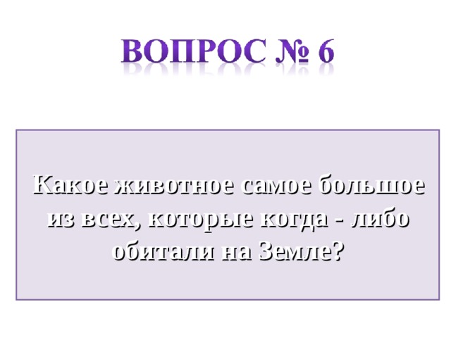 Какое животное самое большое из всех, которые когда - либо обитали на Земле?