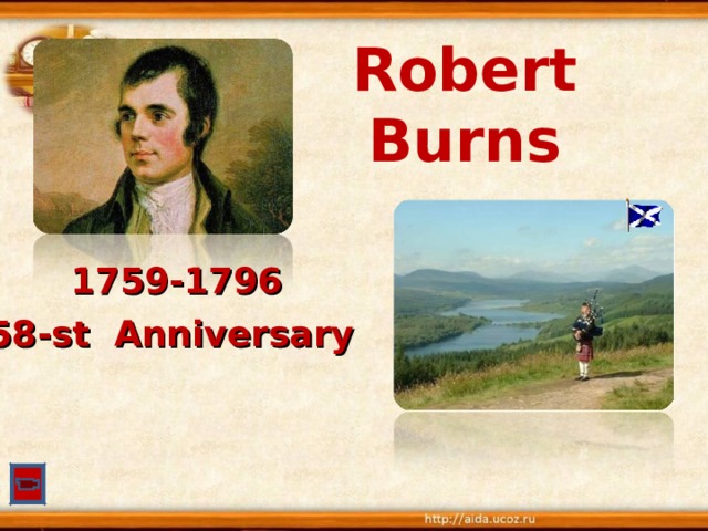 Robert  Burns 1759-1796 2 58 -st Anniversary