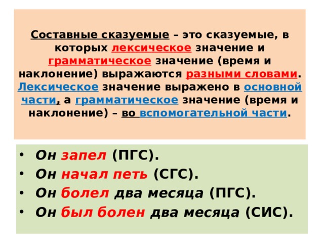 В какой форме употреблены глаголы сказуемые в предложениях брат выполняет задание на компьютере