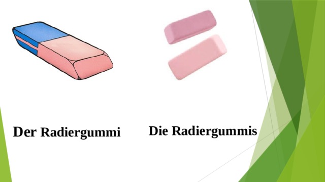 Der Radiergummi Die Radiergummis