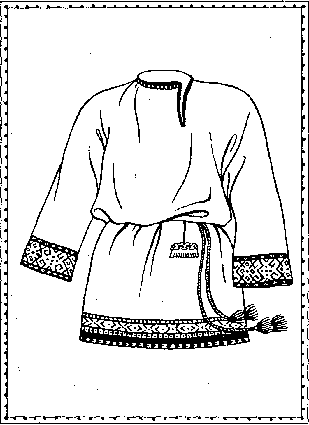 Одежда славян древней Руси рубаха