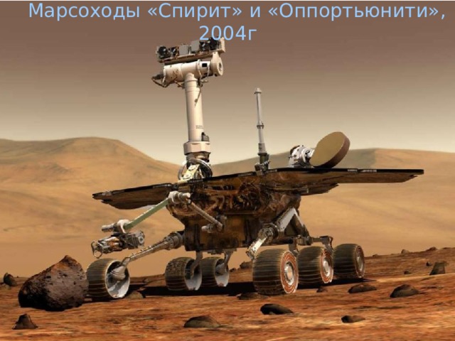 Марсоходы «Спирит» и «Оппортьюнити», 2004г