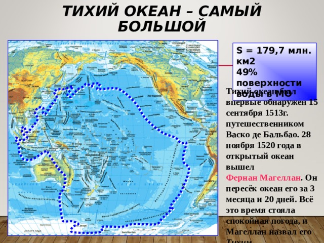 Описание тихого океана по плану 6 класс география летягин