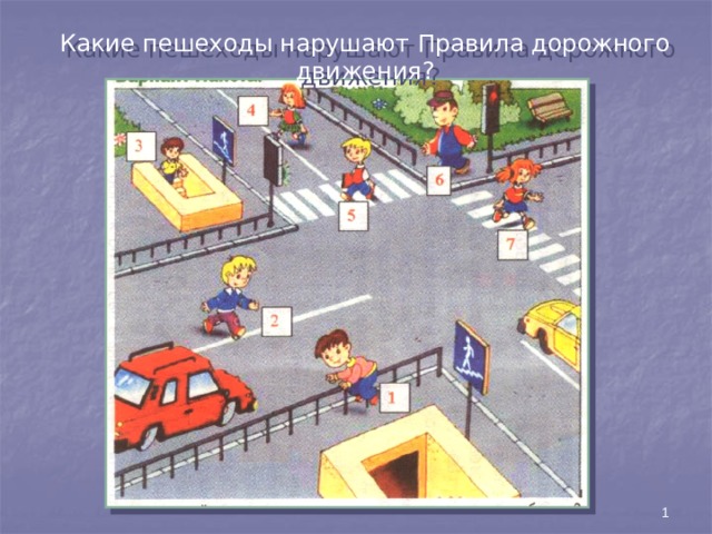 Какие пешеходы нарушают Правила дорожного движения? 1