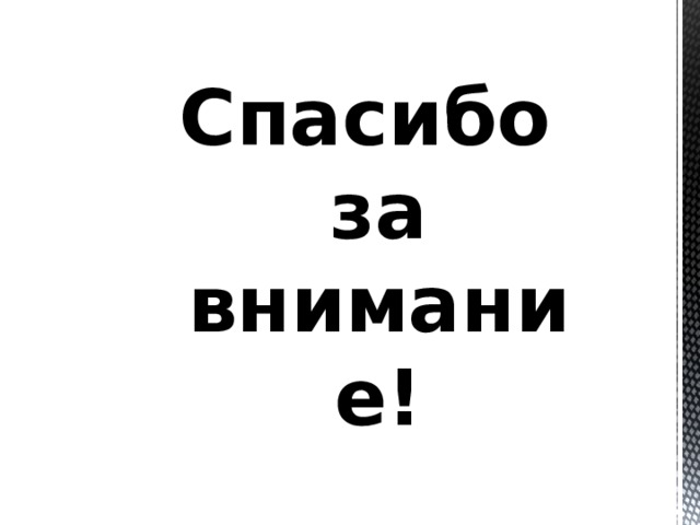 Спасибо  за внимание!