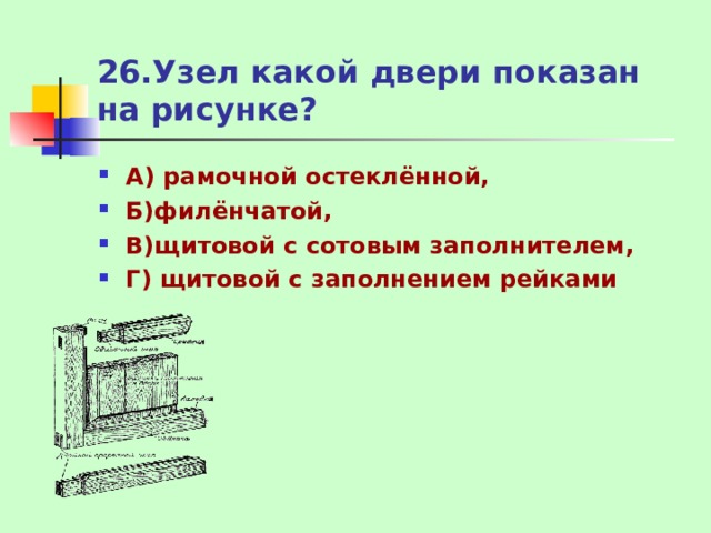 26.Узел какой двери показан на рисунке?