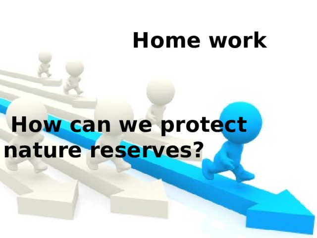 Home work  How can we protect nature reserves?