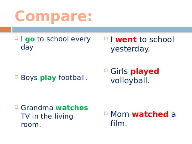 Compare: