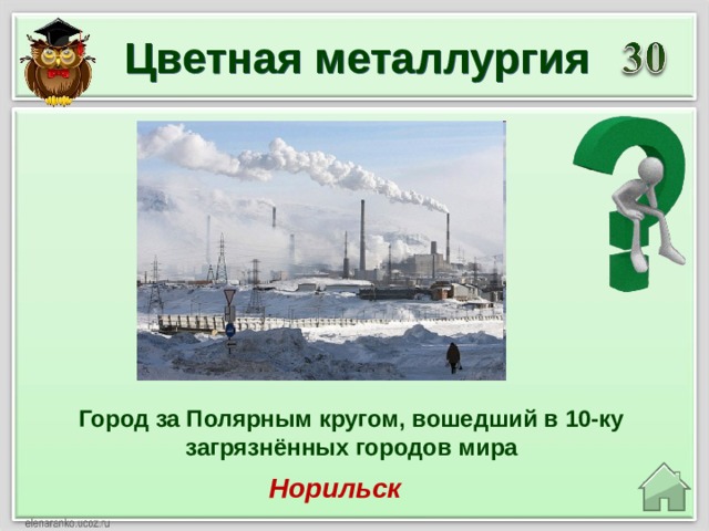 Цветная металлургия Город за Полярным кругом, вошедший в 10-ку загрязнённых городов мира Норильск