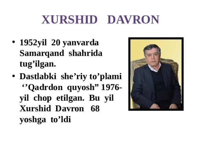 Xurshid davron