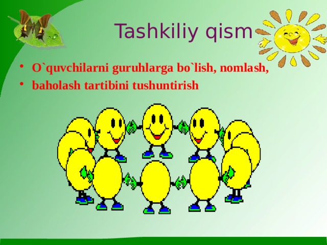 Tashkiliy qism