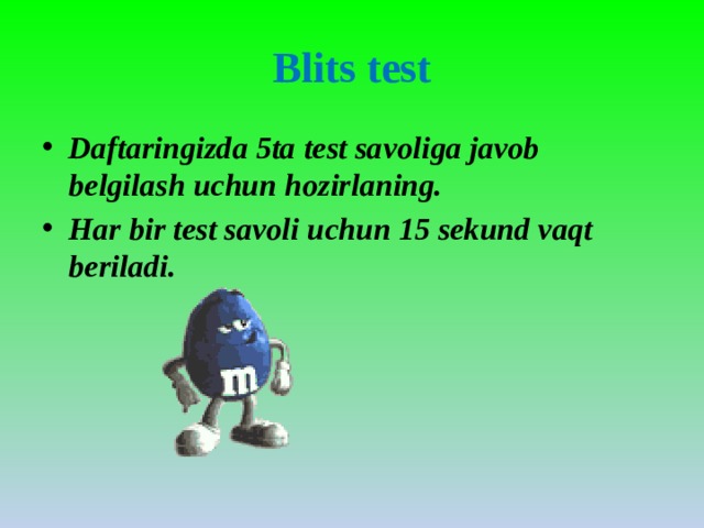 Blits test