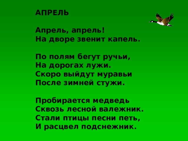 На дорогах лужи скоро выйдут муравьи. Апрель апрель апрель на дворе звенит. Стих апрель апрель на дворе. Апрель апрель звенит капель стих. Апрель на дворе звенит капель стих.