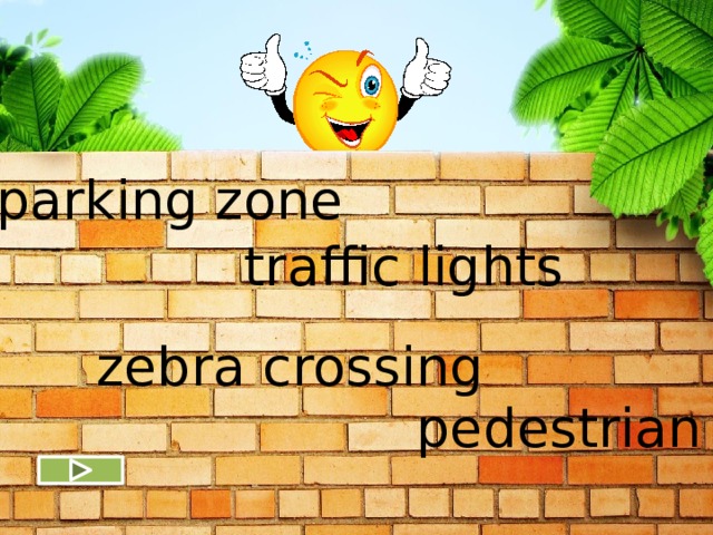 parking zone traffic lights zebra crossing pedestrian