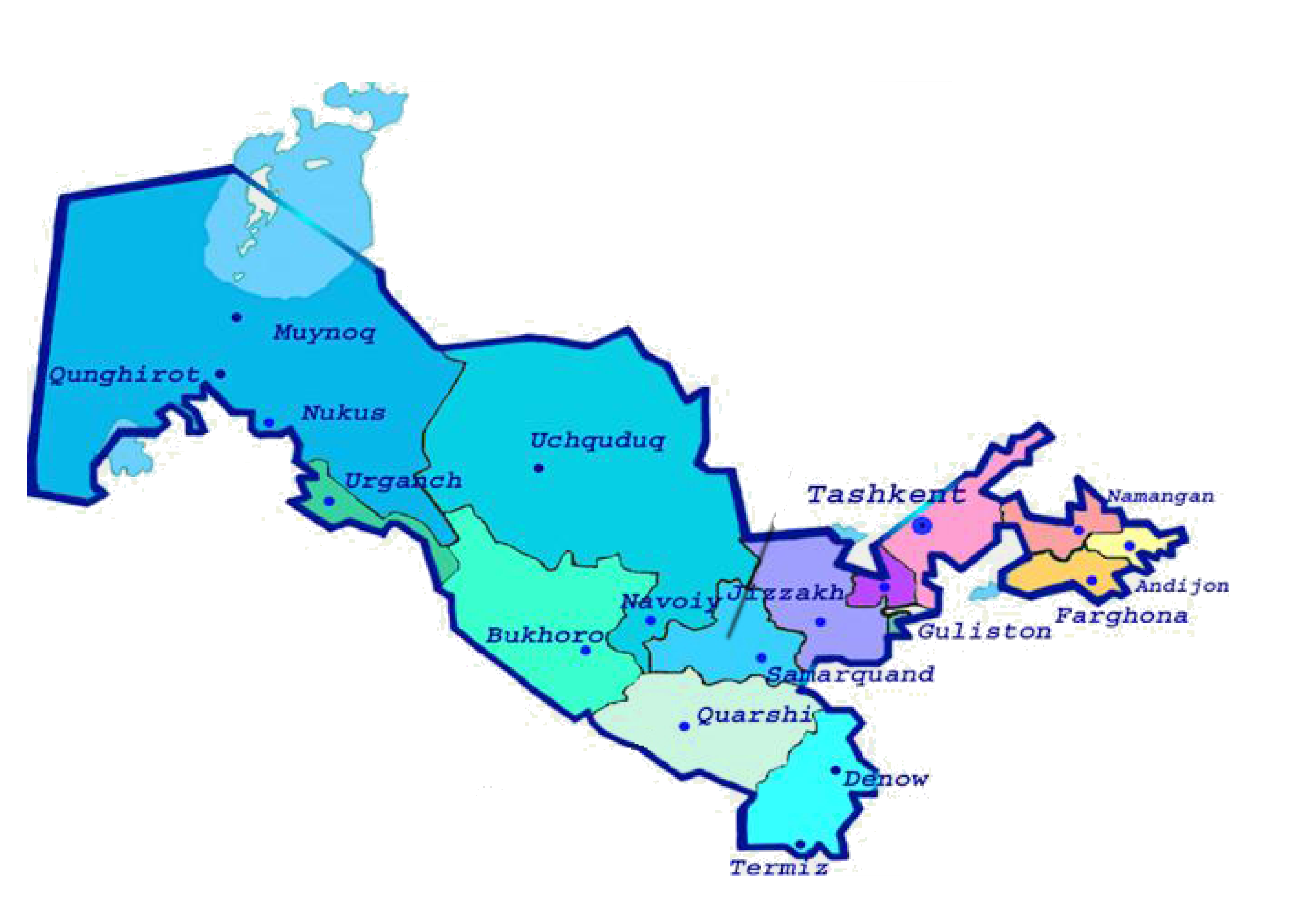 Кашкадарьинская область карта