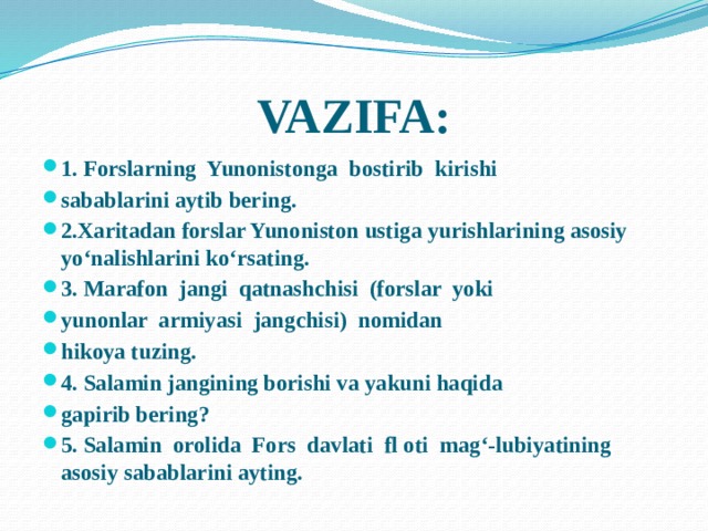 VAZIFA: