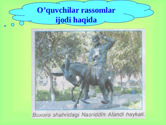 O’quvchilar rassomlar ijodi haqida