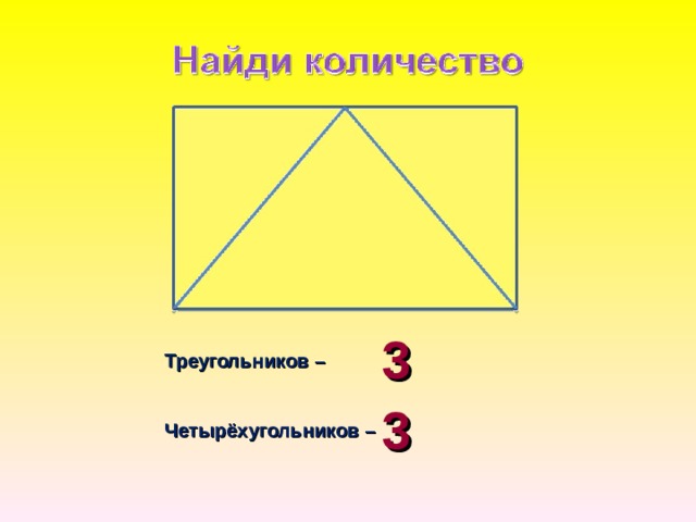 3 Треугольников –   Четырёхугольников –  3