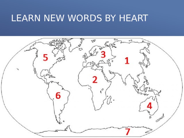 Learn new words by heart