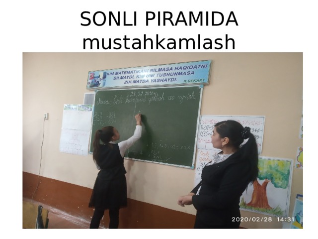 SONLI PIRAMIDA mustahkamlash