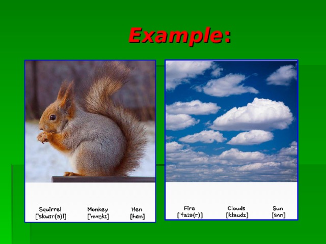 “ Word game”  Instruction:  In this game we will be given one picture and three answers. You must choose one right version. Then you will be winner and get excellent mark.