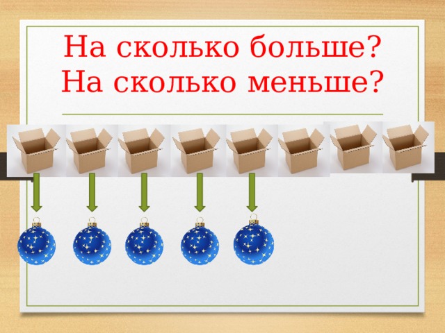 На сколько больше?  На сколько меньше?