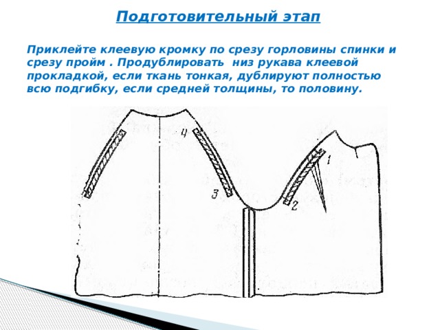 Втачивание рукава схема