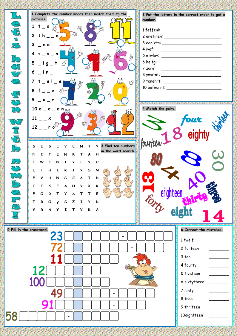 Match words 1 12. Числительные 1-100 в английском языке Worksheets. Числительные в английском языке Worksheets. Английский для детей задания. Numbers Worksheets для детей.