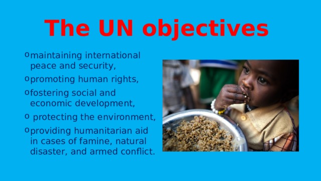 The UN objectives