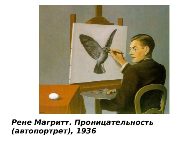 Рене Магритт. Проницательность (автопортрет), 1936