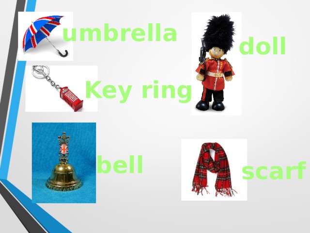 umbrella doll Key ring bell scarf