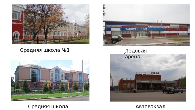 Средняя школа №1 Ледовая арена Готов  Автовокзал Средняя школа №2