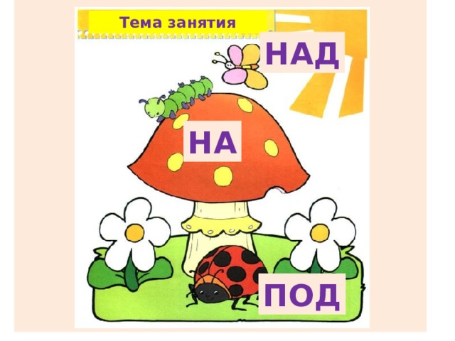 Тема занятия НАД НА ПОД