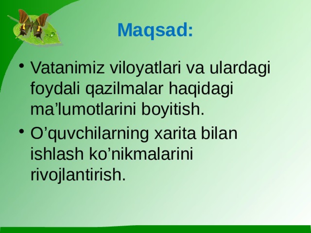 Maqsad: