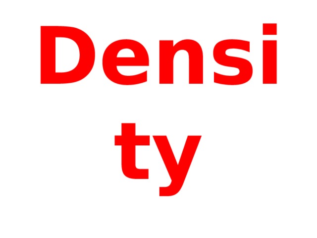 Density