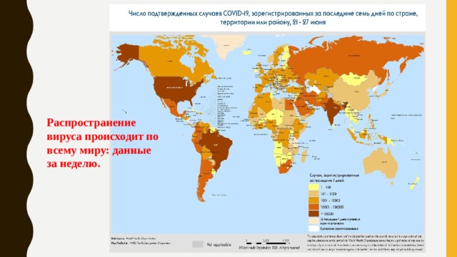 Распространение вируса происходит по всему миру: данные за неделю.